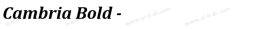 Cambria Bold 粗体字体转换